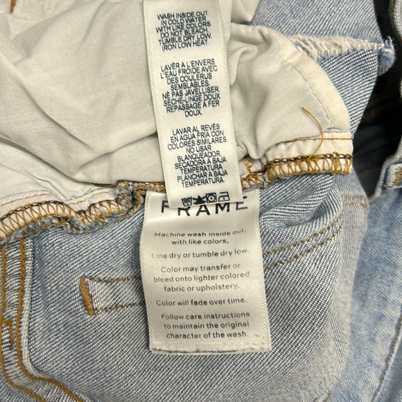 FRAME Jeans Le Nouveau Straight Raw Edge Distressed Cropped Size 30 - Picture 11 of 11